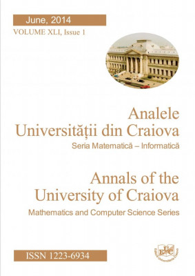 Analele Universitatii din Craiova, Seria Matematica-Informatica, Vol. XLI, Issue 1_2014