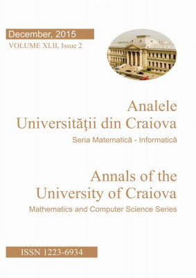 Analele Universitatii din Craiova seria Matematica Informatica vol XLII, Issue 2, December 2015