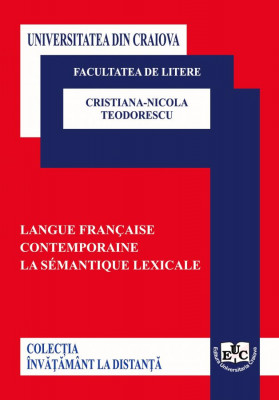 LANGUE FRANÇAISE CONTEMPORAINE.  LA SÉMANTIQUE LEXICALE