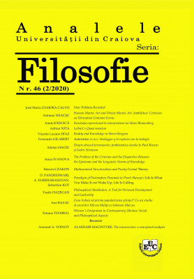 Analele Universităţii din Craiova, Seria: Filosofie Nr. 46 (2/2020)