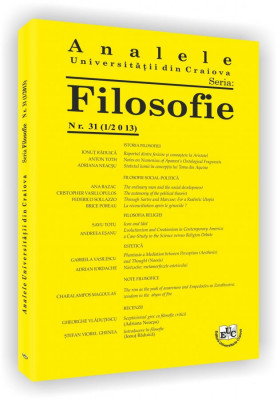 Analele Universitatii din Craiova, Seria Filosofie, Nr. 31 (1/2013)