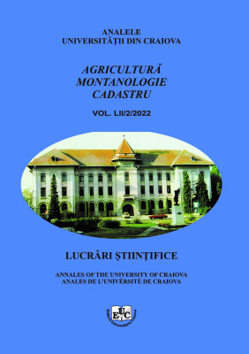 Annals of the University of Craiova - Agriculture, Montanology, Cadastre Series Vol. 52/2/2022