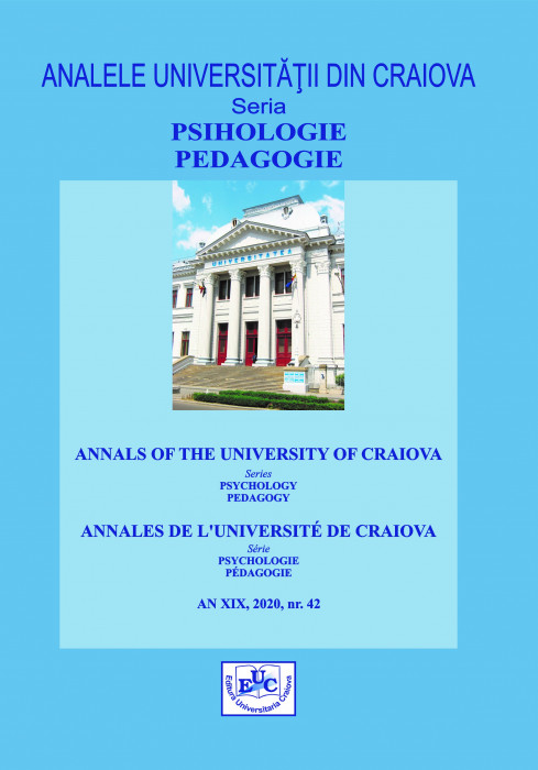 ANNALS OF THE UNIVERSITY OF CRAIOVA, Series PSYCHOLOGY - PEDAGOGY Year - XIX, 2020, no. 42