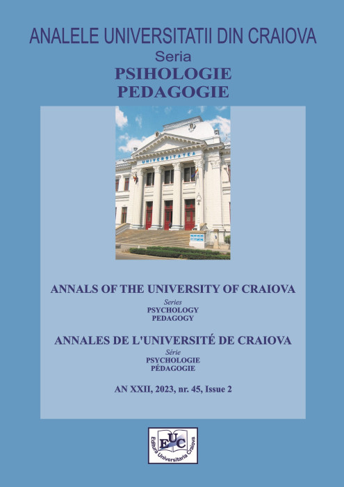 ANALELE UNIVERSITĂŢII DIN CRAIOVA Seria Psihologie- Pedagogie, An XXII, 2023, Nr. 45, Volum 2, 2023