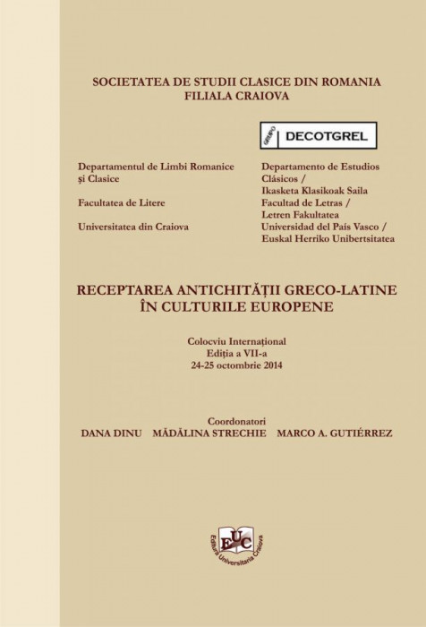 Receptarea antichitatii greco-latine in culturile europene