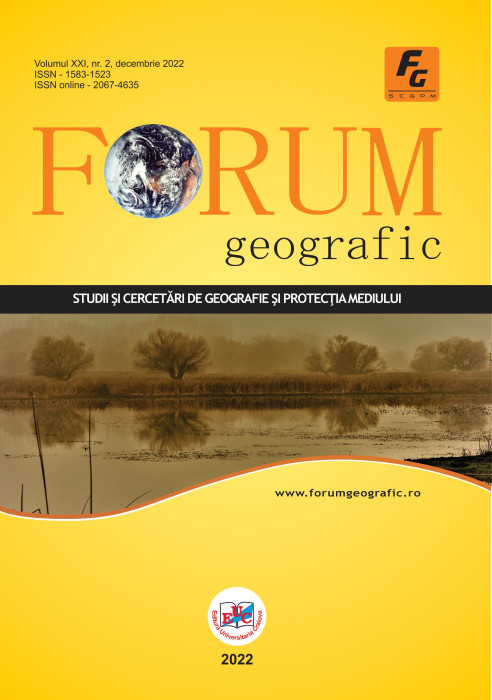 Forum geografic. Studii și cercetări de geografie și protecția mediului Volumul XXI, Issue 2 (Decembrie  2022)