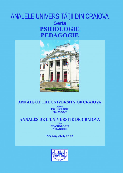 ANNALS OF THE UNIVERSITY OF CRAIOVA Series PSYCHOLOGY - PEDAGOGY Year - XX, 2021, no 43, Issue 1