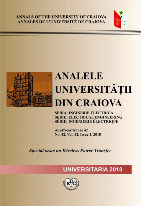 ANALELE UNIVERSITĂȚII DIN CRAIOVA, SERIA INGINERIE ELECTRICĂ, Anul/Year/Année 42 No. 42, Vol. 42, Issue 1, 2018