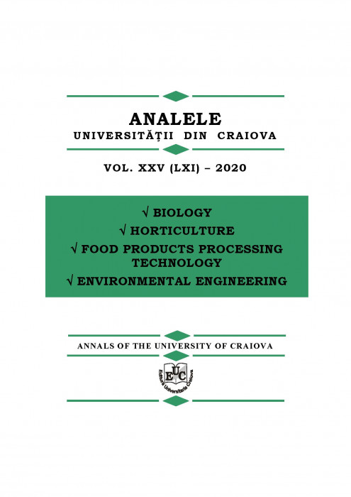 ANNALS OF THE UNIVERSITY OF CRAIOVA, Series: Biology, Horticulture, Food products processing technology, Environmental engineering, Vol. XXV (LXI), 2020