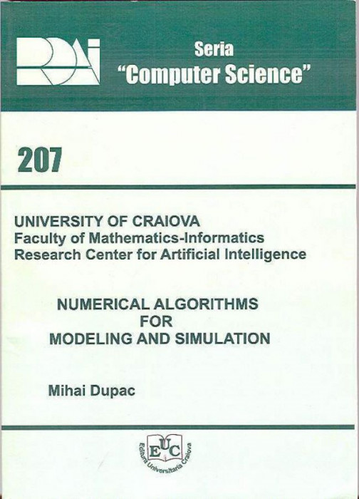 Numerical Algorithms for Modeling and Simulation