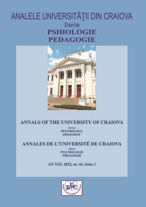 ANALELE UNIVERSITÃȚII DIN CRAIOVA Series PSYCHOLOGY - PEDAGOGY Year - XXI, 2022, no. 44, Issue 1