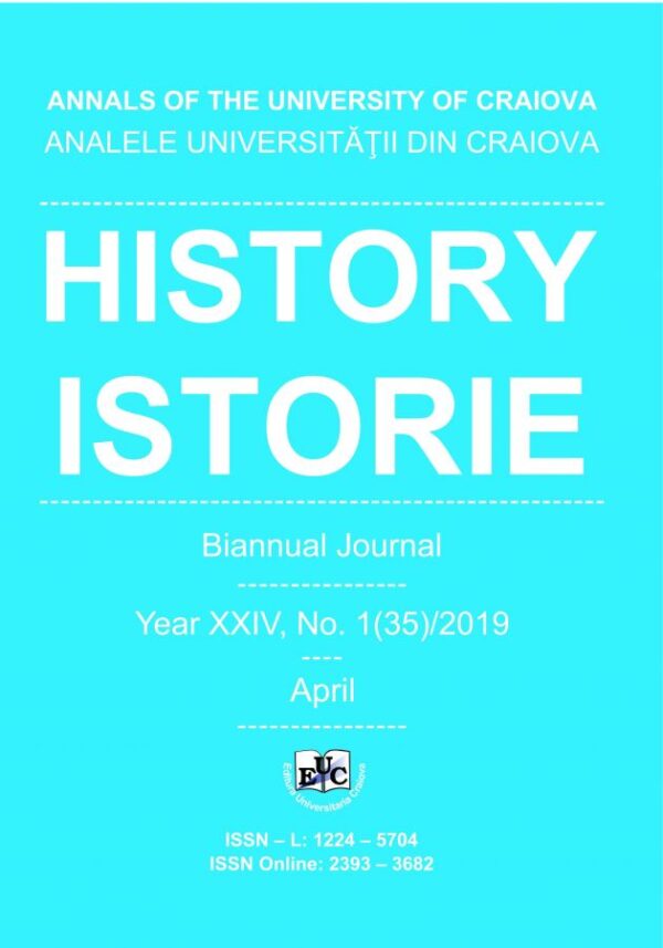 Analele Universităţii din Craiova. Seria Istorie / History, Year XXIV, No. 1(35)/2019, April