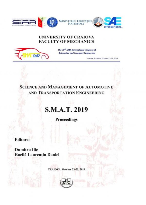 Science and Management of Automotive and Transportation Engineering S.M.A.T. 2019 Proceedings