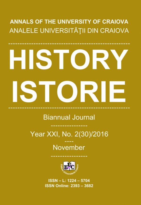 Analele Universității din Craiova. Seria Istorie, An XXI, Nr. 2(30)/2016