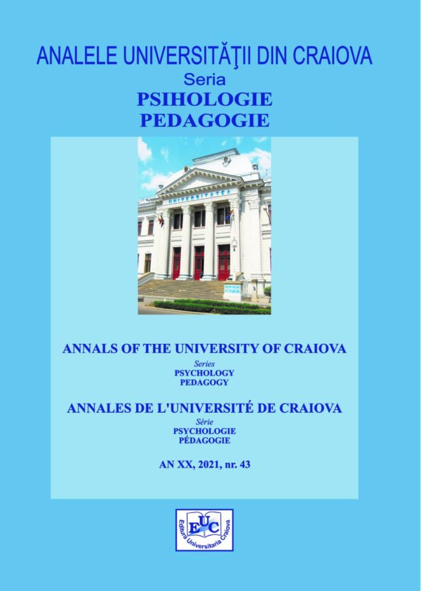 Analele Universității din Craiova. Seria Psihologie-Pedagogie, An XX, 2021, nr 43, vol. I