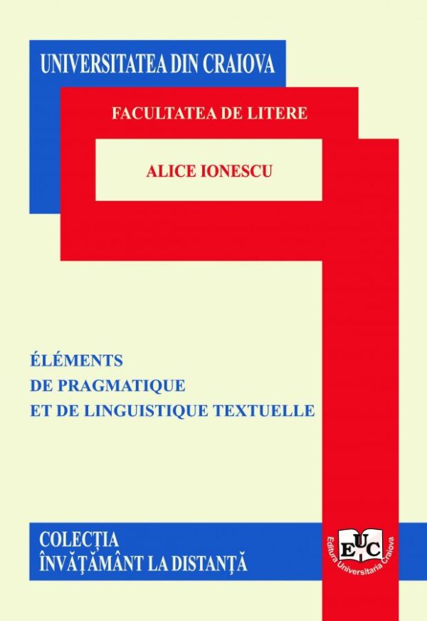Elements de pragmatique et de linguistique textuelle. Învățământ la distanță